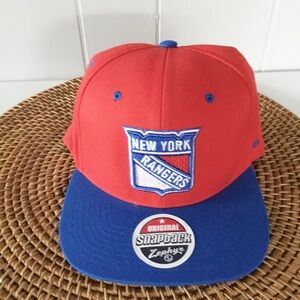New York Rangers Men's Zephyr NHL Snapback Adjustable Hat Blue/Red One Size New